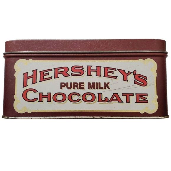 Vintage 1992 Hershey’s Chocolate Tin-Metal Canister with “Hershey Girl” Design - Picture 3 of 11